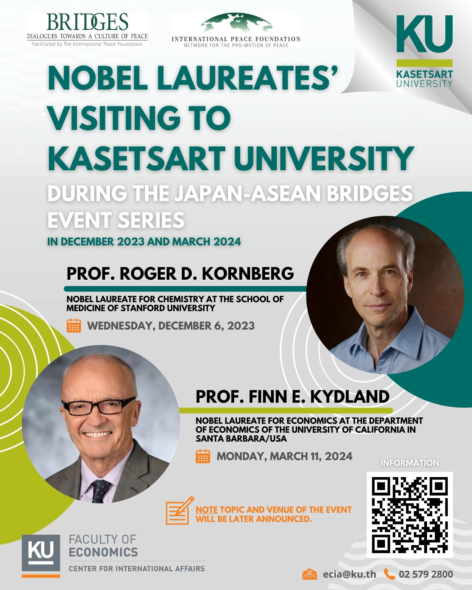 Nobel Laureates’ visiting to Kasetsart University in December 2023 and March 2024