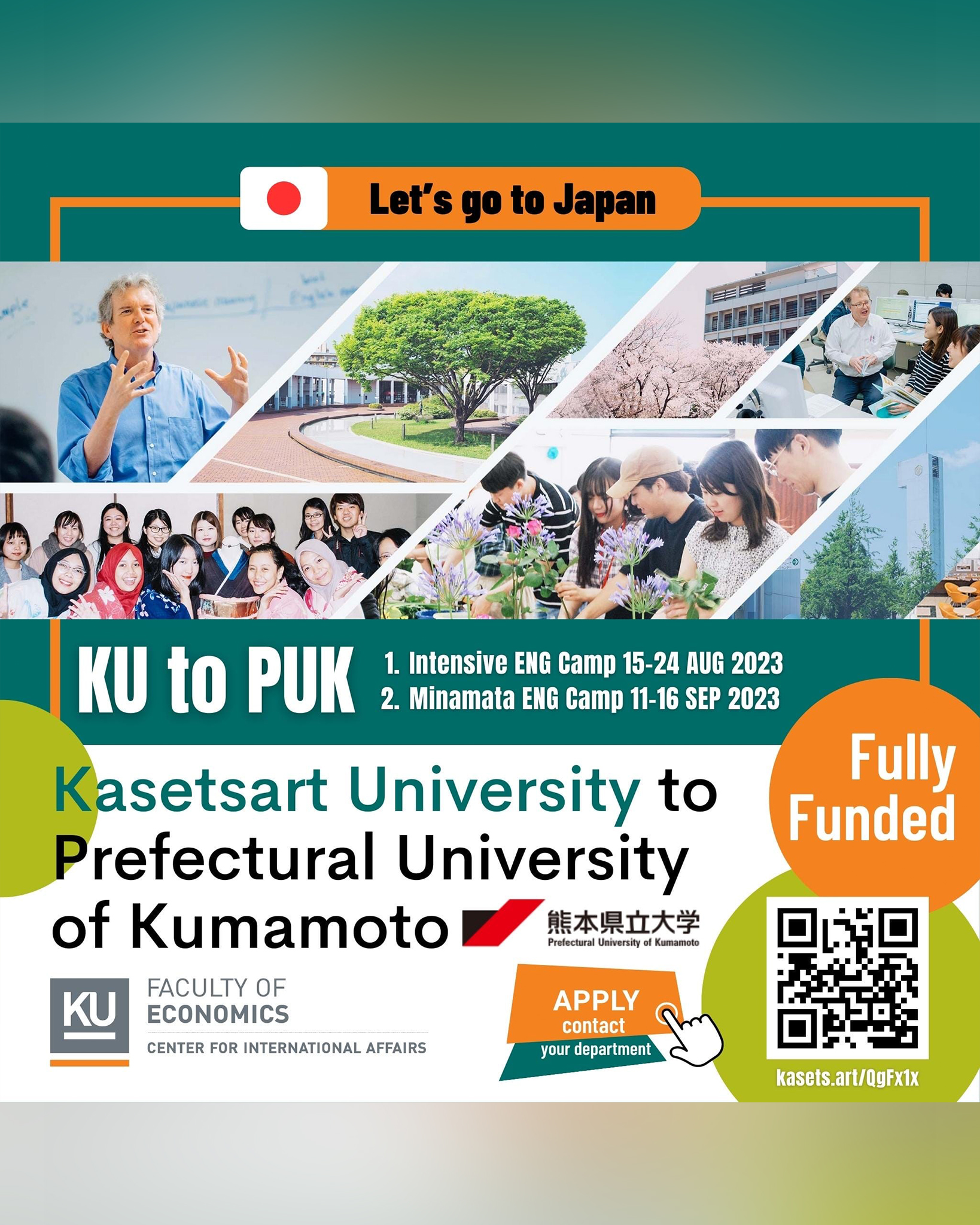 KU to PUK : Kasetsart University to Prefectural University of Kumamoto in JAPAN