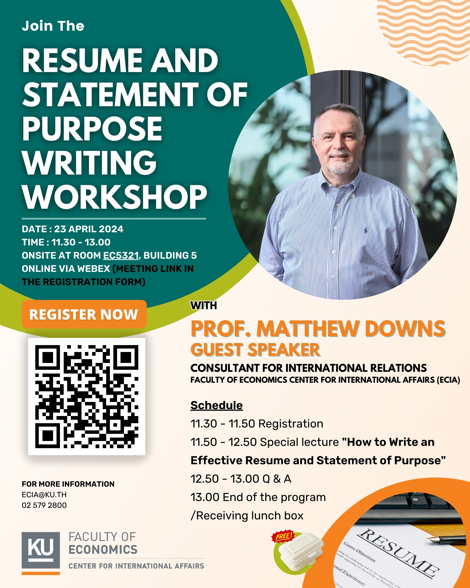 “Resume and Statement of Purpose Writing Workshop” on 23 April 2024